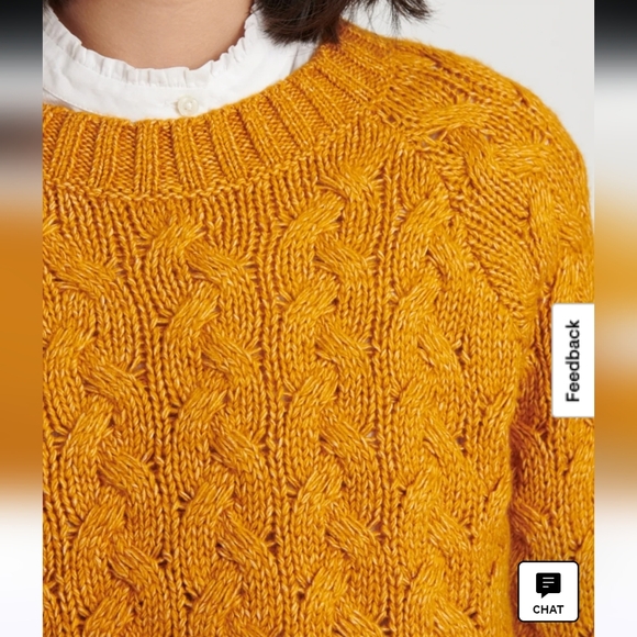 Lucky Brand Cable Knit Sweater in Warm Amber SIZE MEDIUM NWT - Picture 11 of 11